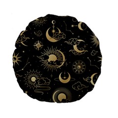 Asian-seamless-pattern-with-clouds-moon-sun-stars-vector-collection-oriental-chinese-japanese-korean Standard 15  Premium Flano Round Cushions by Simbadda