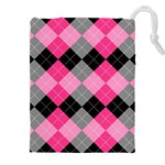 Seamless-argyle-pattern Drawstring Pouch (5XL) Front