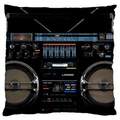 Vintage Radio Large Premium Plush Fleece Cushion Case (one Side) by Proyonanggan