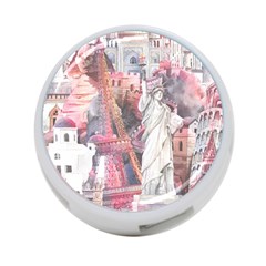 Vintage Landmarks Travel 4-port Usb Hub (one Side) by Proyonanggan