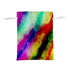 Colorful Abstract Paint Splats Background Lightweight Drawstring Pouch (l) by Proyonanggan