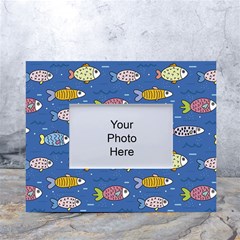 Sea Fish Blue Submarine Animal White Tabletop Photo Frame 4 x6  by Proyonanggan