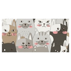 Cute Cats Seamless Pattern Banner And Sign 6  X 3  by Bangk1t