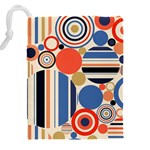 Geometric Abstract Pattern Colorful Flat Circles Decoration Drawstring Pouch (4XL) Back
