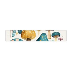 Mushroom Forest Fantasy Flower Nature Premium Plush Fleece Scarf (mini) by Bangk1t
