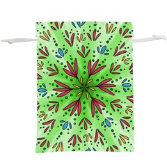 Flower Mandala Art Drawing Spring Background Lightweight Drawstring Pouch (xl) by Bangk1t