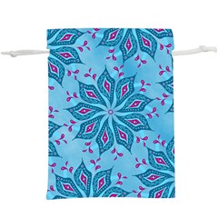 Flower Template Mandala Nature Blue Sketch Drawing Lightweight Drawstring Pouch (xl) by Bangk1t