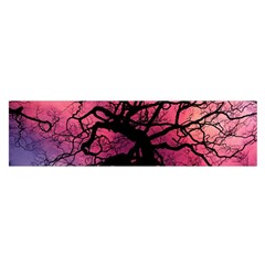Trees Silhouette Sky Clouds Sunset Oblong Satin Scarf (16  X 60 ) by Bangk1t