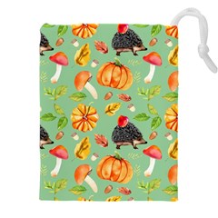 Autumn Seamless Background Leaves Wallpaper Texture Drawstring Pouch (4xl) by Bangk1t