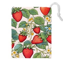 Strawberry Fruit Drawstring Pouch (5xl) by Amaryn4rt