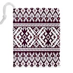 Illustration Ukrainian Folk Seamless Pattern Ornament Drawstring Pouch (5XL) Back