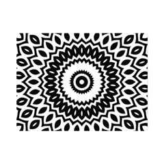 Circular Concentric Radial Symmetry Abstract Premium Plush Fleece Blanket (mini) by pakminggu