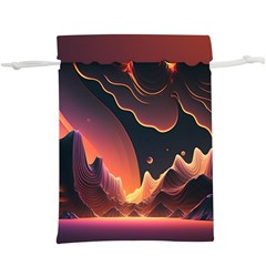 Fire Flame Burn Hot Heat Light Burning Orange Lightweight Drawstring Pouch (xl) by pakminggu