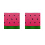 Watermelon Fruit Summer Red Fresh Food Healthy Cufflinks (Square) Front(Pair)