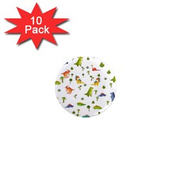 Vector Baby Dino Seamless Pattern 1  Mini Magnet (10 Pack)  by Grandong