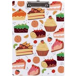 Dessert And Cake For Food Pattern A4 Acrylic Clipboard Front