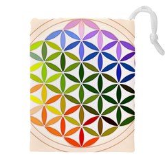 Mandala Rainbow Colorful Drawstring Pouch (4xl) by Grandong