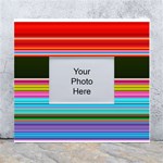 Horizontal Line Colorful White Wall Photo Frame 5  x 7  Front