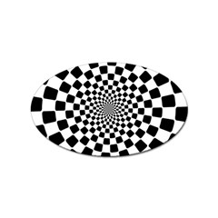 Geomtric Pattern Illusion Shapes Sticker (oval) by Grandong