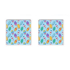 Cute-kawaii-ice-cream-seamless-pattern Cufflinks (square) by pakminggu