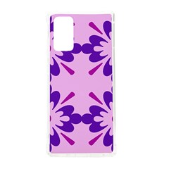 Pink And Purple Flowers Pattern Samsung Galaxy Note 20 Tpu Uv Case by shoopshirt