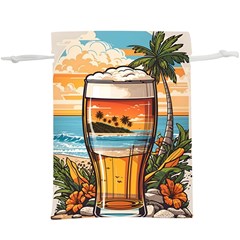 Beach Summer Drink Lightweight Drawstring Pouch (xl) by uniart180623