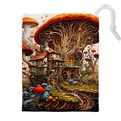 House Mushrooms Drawstring Pouch (4xl) by pakminggu