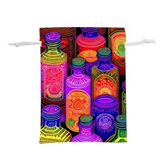 Bottles Colorful Lightweight Drawstring Pouch (m) by uniart180623