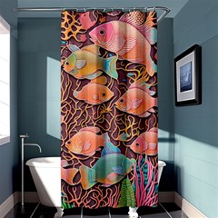 Tropical Fish Shower Curtain 36  X 72  (stall)  by uniart180623