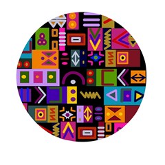 Abstract A Colorful Modern Illustration--- Mini Round Pill Box (pack Of 3) by Bedest