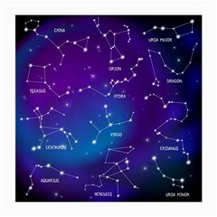 Realistic Night Sky With Constellations Medium Glasses Cloth (2 Sides) by Cowasu