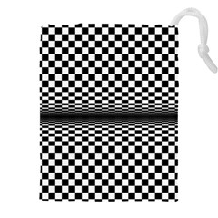 Art-optical-black-white-contrast Drawstring Pouch (4xl) by Bedest