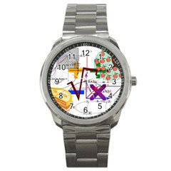 Mathematics Formula Physics School Sport Metal Watch by Bedest