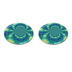 Fractal Cufflinks (oval) by nateshop