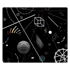 Future Space Aesthetic Math Two Sides Premium Plush Fleece Blanket (small) by pakminggu