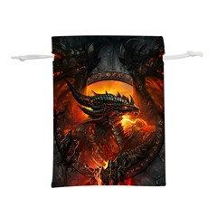 Dragon Fire Fantasy Art Lightweight Drawstring Pouch (l) by Cowasu