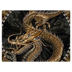 Fantasy Dragon Pentagram Premium Plush Fleece Blanket (extra Small) by Cowasu