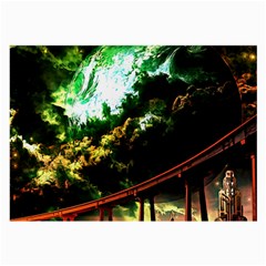 Science-fiction-forward-futuristic Large Glasses Cloth (2 Sides) by Cowasu
