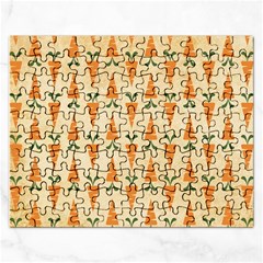 Patter-carrot-pattern-carrot-print Rectangular Jigsaw Puzzl by Cowasu