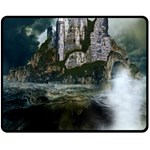 Sea-island-castle-landscape Two Sides Fleece Blanket (Medium) 58.8 x47.4  Blanket Back