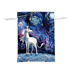 Unicorn Starry Night Print Van Gogh Lightweight Drawstring Pouch (m) by Sarkoni