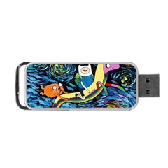 Cartoon Parody  Art Starry Night Van Gogh Portable Usb Flash (one Side) by Sarkoni