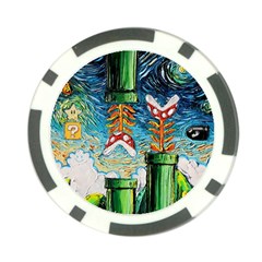 Game Starry Night Doctor Who Van Gogh Parody Poker Chip Card Guard (10 Pack) by Sarkoni