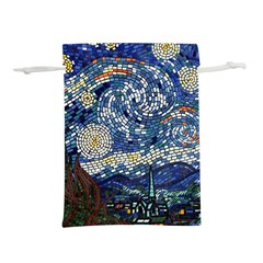 Mosaic Art Vincent Van Gogh s Starry Night Lightweight Drawstring Pouch (m) by Sarkoni