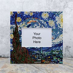 Mosaic Art Vincent Van Gogh s Starry Night White Box Photo Frame 4  X 6  by Sarkoni