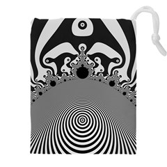 Pattern Illusion Fractal Mandelbrot Drawstring Pouch (5xl) by Bangk1t