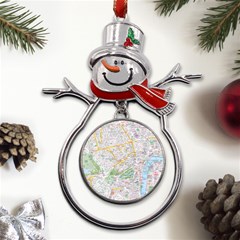 London City Map Metal Snowman Ornament by Bedest