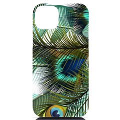 Peacock Feathers Iphone 14 Plus Black Uv Print Case by Bedest