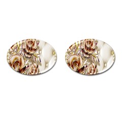 Butterfly Dreams, Bonito, Butterfly, Dream, Flower, Girly Cufflinks (oval) by nateshop