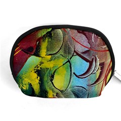 Detail Of A Bright Abstract Painted Art Background Texture Colors Accessory Pouch (medium) by Ndabl3x